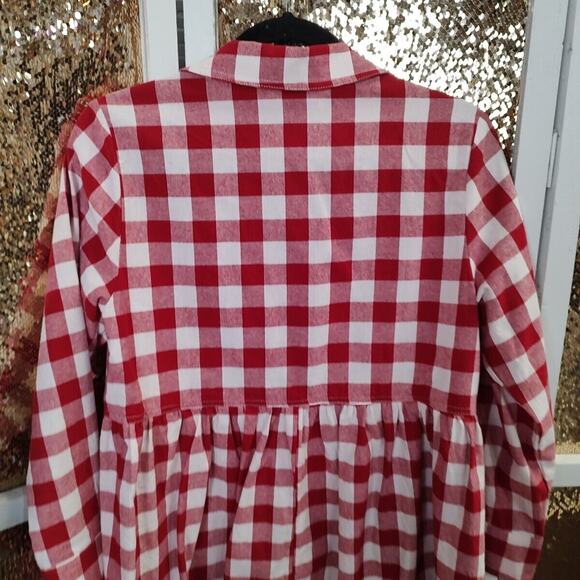 Pomander Place | NEW Apple Red Gingham Scarlett Long Sleeve Button Down Size S - Picture 12 of 15